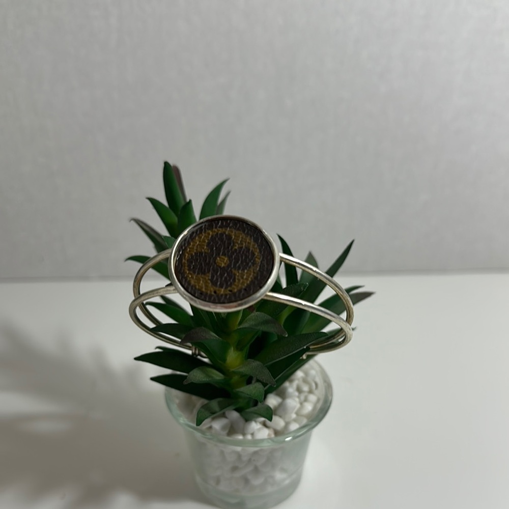 Custom Cuff Bracelet Authentic Louis Vuitton Monogram Canvas